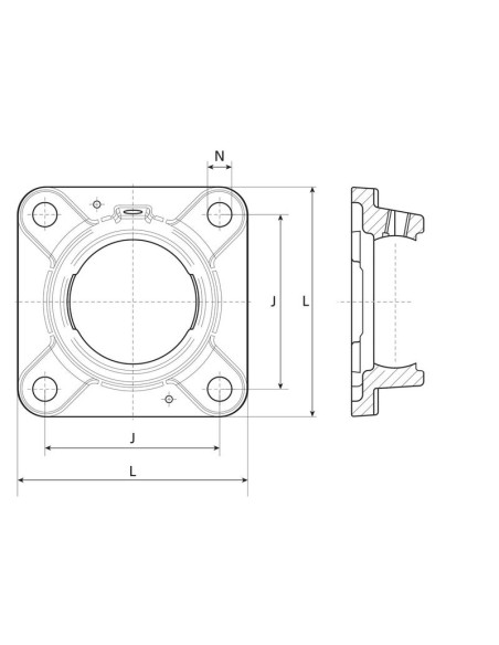 NTN SNR Carcasa de rodamientos exclusivamente (FE212)