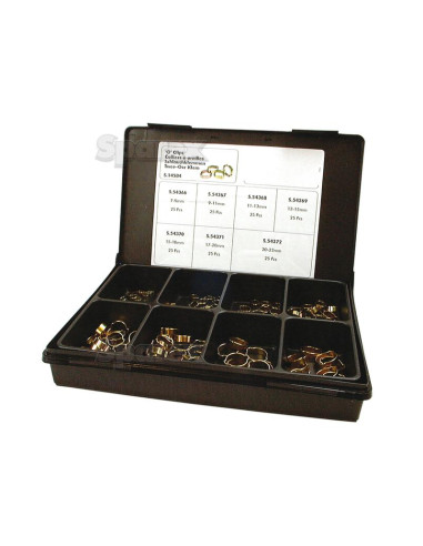 Hose 'O' Clip, Ø7-23mm, 175 pzas. Caja.