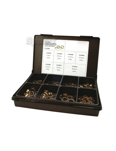 Hose 'O' Clip, Ø7-23mm, 175 pzas. Caja.