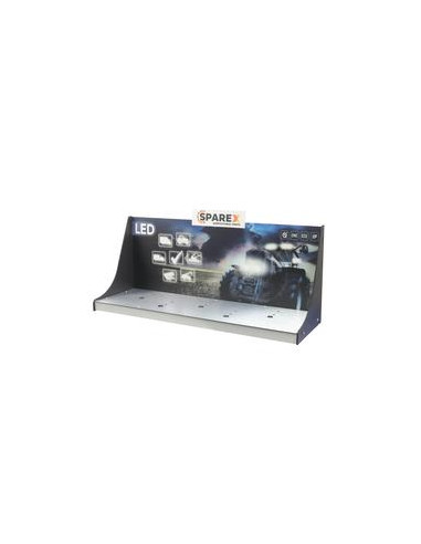 Expositor para luces LED con interruptores y base de aluminio