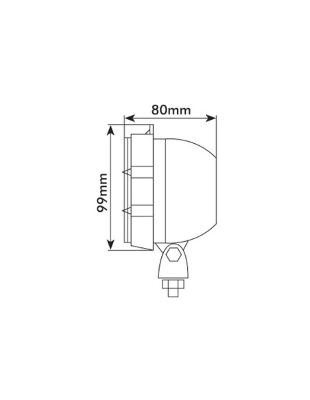 Faro Trabajo Rectangular Dcha/Izda - 12V
