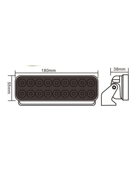 LED Faro de Trabajo (ajustable), Interference: Class 1, 2135 Lúmenes Nominales, 10-30V