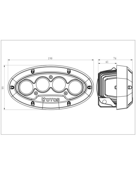 LED Faro de Trabajo (Cree Alta Potencia), Interference: Class 3, 4000 Lúmenes Nominales, 10-60V