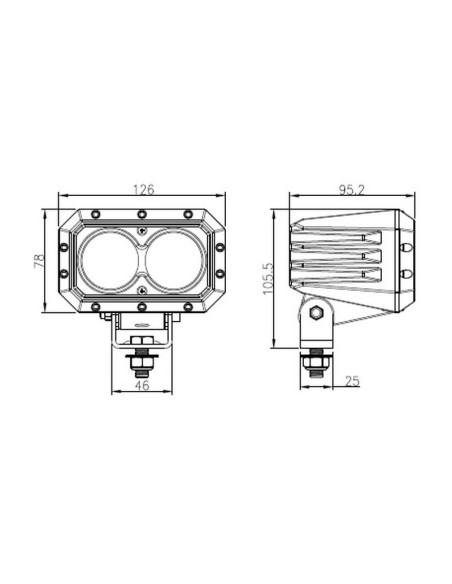 LED Faro de Trabajo (Cree Alta Potencia), Interference: Class 3, 6000 Lúmenes Nominales, 10-60V