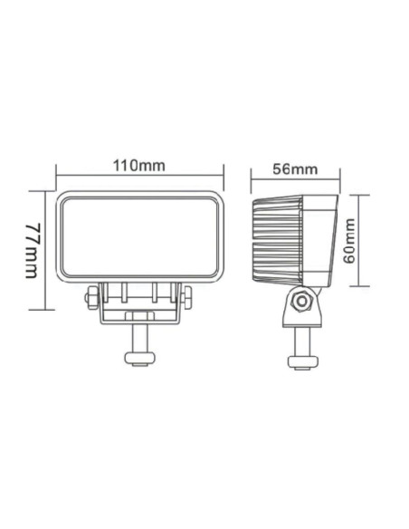 LED Faro de Trabajo, Interference: Class 1, 1850 Lúmenes Nominales, 10-30V