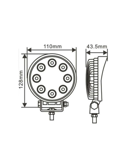 LED Faro de Trabajo, Interference: Class 3, 1600 Lúmenes Nominales, 10-30V