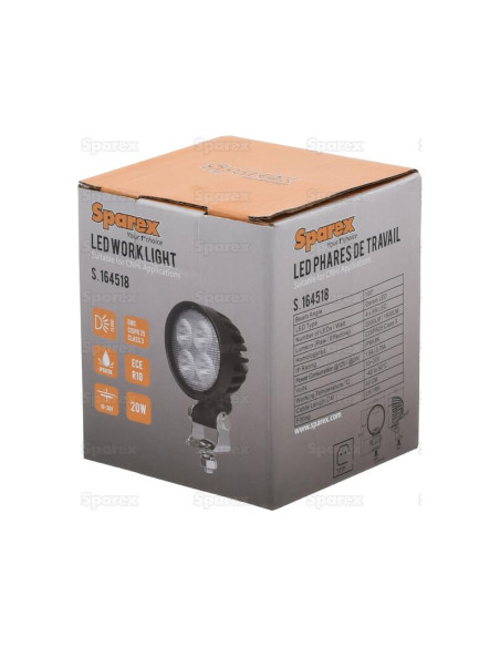 LED Faro de Trabajo, Interference: Class 3, 2000 Lúmenes Nominales, 10-30V