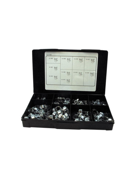 Mini Abrazadera, Ø mín.6mm, Máx. Ø17mm, 100 pzas. Caja.