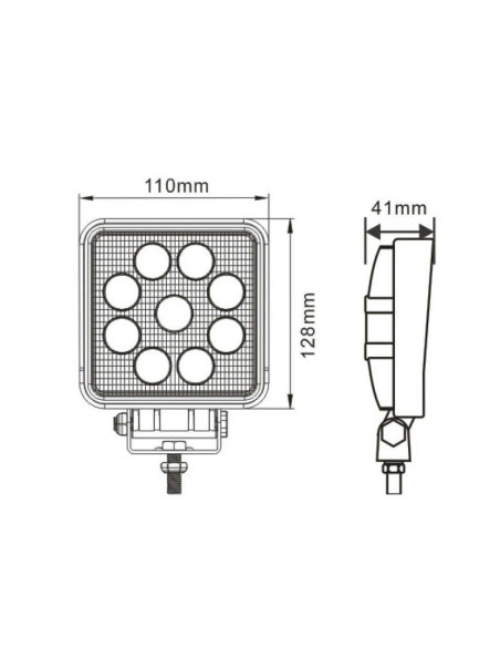 LED Faro de Trabajo, Interference: Class 3, 2070 Lúmenes Nominales, 10-30V