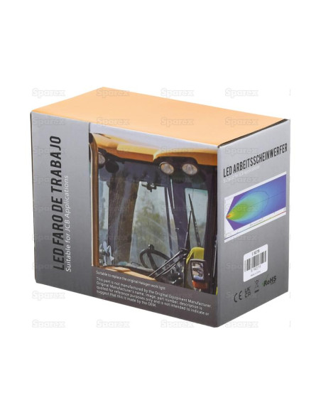 LED Faro de Trabajo, Interference: Class 3, 2400 Lúmenes Nominales, 10-30V