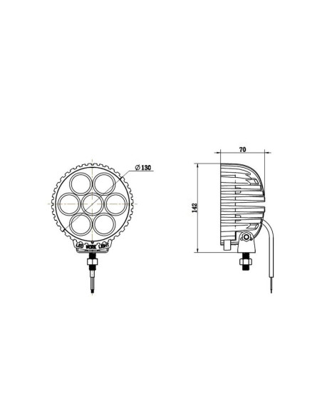 LED Faro de Trabajo, Interference: Class 3, 3030 Lúmenes Nominales, 10-30V