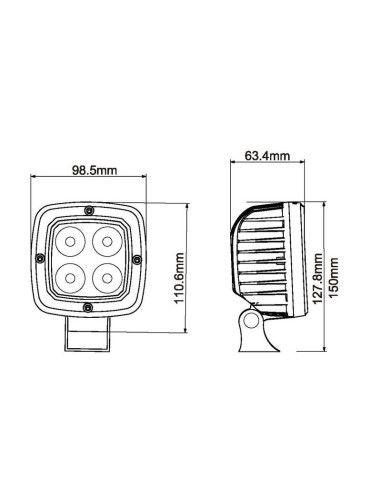 LED Faro de Trabajo, Interference: Class 3,...