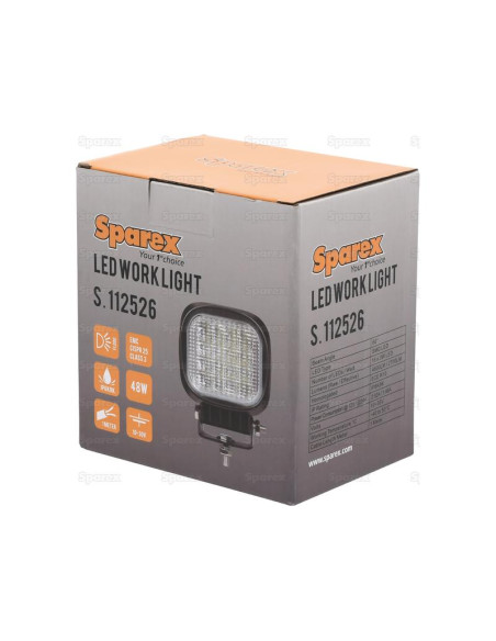 LED Faro de Trabajo, Interference: Class 3, 4800 Lúmenes Nominales, 10-30V