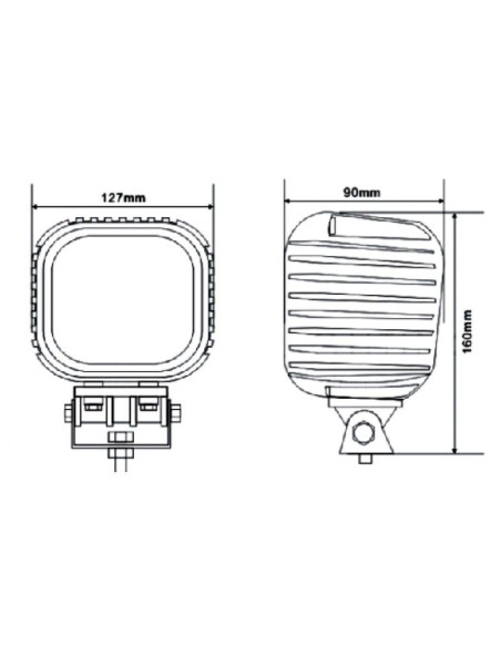 LED Faro de Trabajo, Interference: Class 3, 4800 Lúmenes Nominales, 10-30V