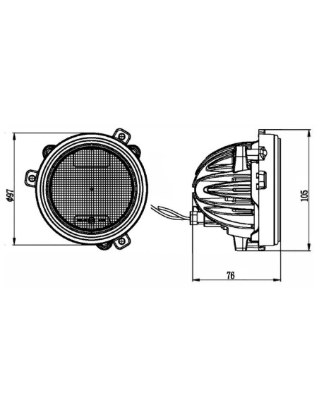 LED Faro de Trabajo, Interference: Class 3, 4800 Lúmenes Nominales, 10-30V