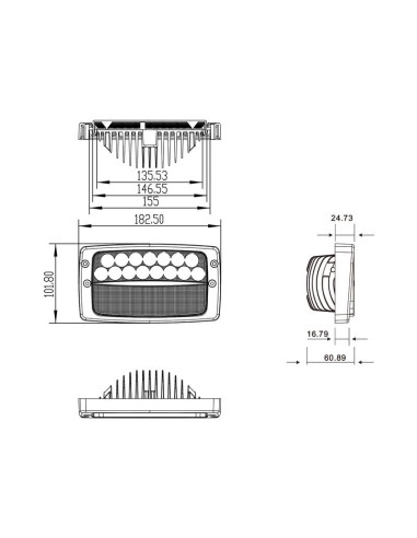 LED Faro de Trabajo, Interference: Class 3,...