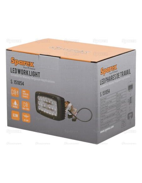 LED Faro de Trabajo, Interference: Class 3, 6600 Lúmenes Nominales, 10-30V