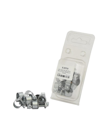Mini Abrazadera, Ø mín.9mm, Máx. Ø11mm, 10 pzas. Blister.