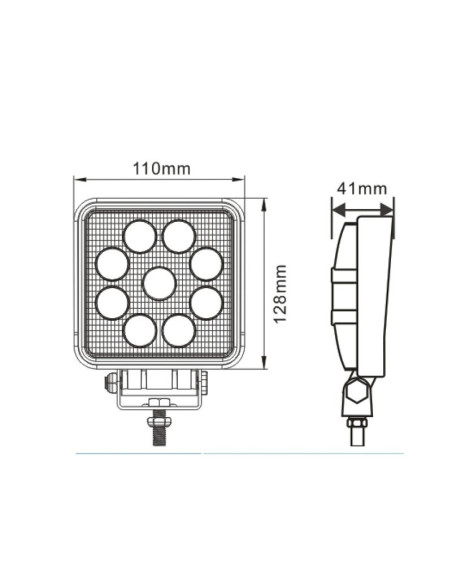LED Faro de Trabajo, Interference: Not Classified, 2500 Lúmenes Nominales, 10-30V