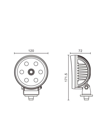 LED Luz de trabajo con cámara incorporada, Con Cable, 12V