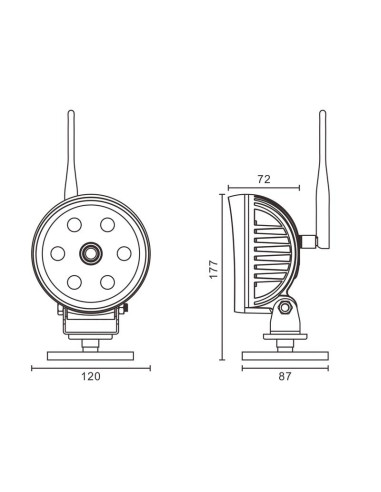 LED Luz de trabajo con cámara incorporada,...