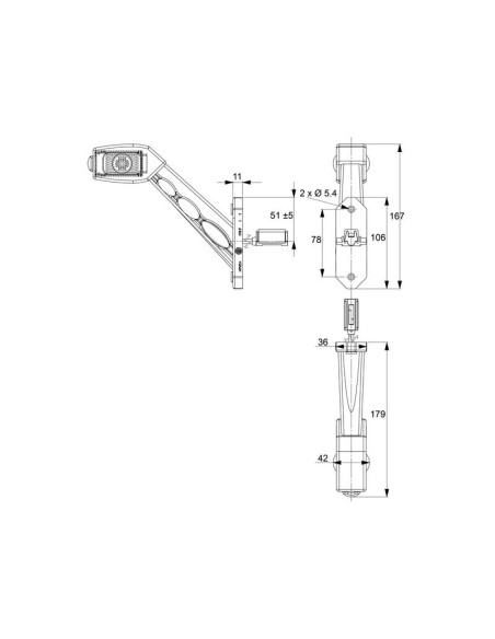LED Piloto Intermitente - Delantero, Visión Trasero y Visión Lateral, Izdo., 12-24V