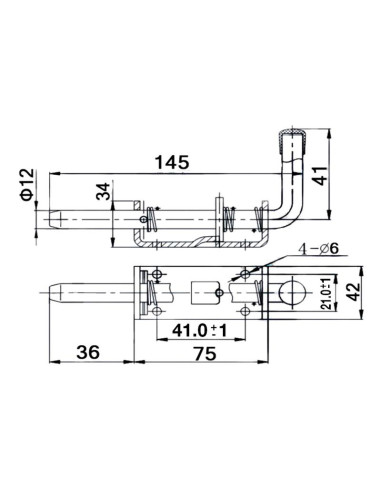 Cerrojos De Muelle, Ø tornillo13mm, Tamaño de...