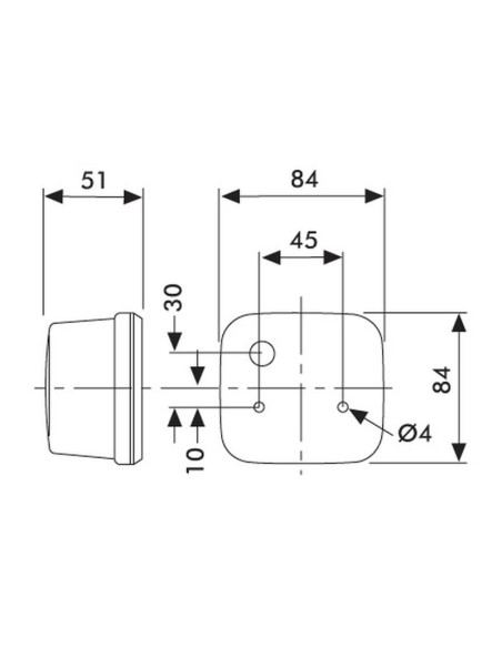 Piloto Intermitente - Visión Delantera, 12/24V (Dcha/Izda)