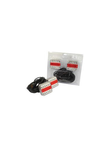LED Kit Alumbrado, Función: 4, Freno / Trasero / Intermitente / Matricula, Longitud del cable:7.5M, 12V