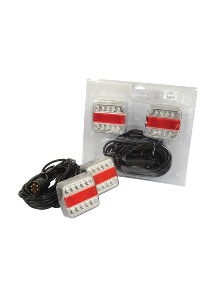 LED Kit Alumbrado, Función: 4, Freno / Trasero / Intermitente / Matricula, Longitud del cable:7.5M, 12V
