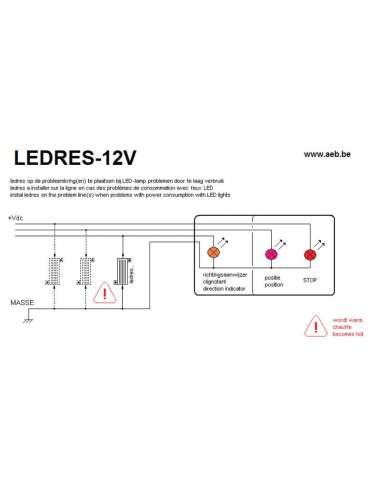 ''Luz De Apagado'' Led Aviso De Carga, 12V