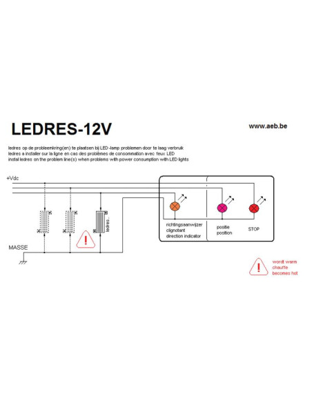 ''Luz De Apagado'' Led Aviso De Carga, 12V