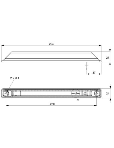 LED Luz De Freno, 12-24V (Dcha/Izda)