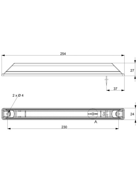 LED Luz De Freno, 12-24V (Dcha/Izda)