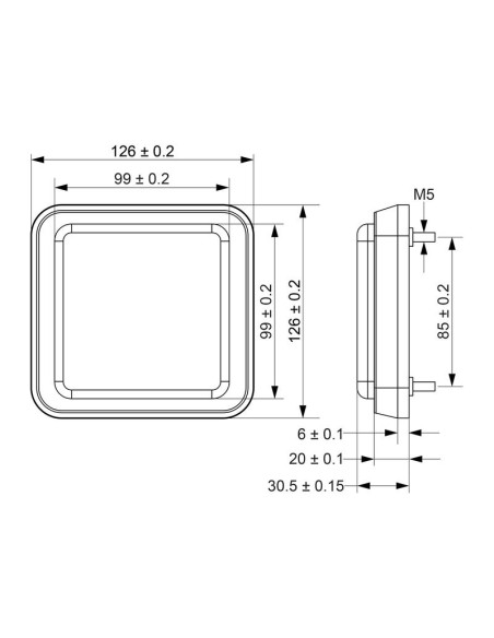 LED Piloto Traseros, Función: 2 - Trasero / Freno, Dcha/Izda, 10-30V