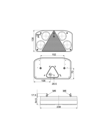LED Piloto Traseros, Función: 5 - Freno / Posición / Intermitente / Antiniebla / Marcha Atrás, Izdo., 12-24V