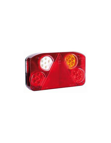 LED Piloto Traseros, Función: 6 - Freno / Posición / Intermitente / Antiniebla / Marcha Atrás / Luz Matrícula, Dcho., 12-24V