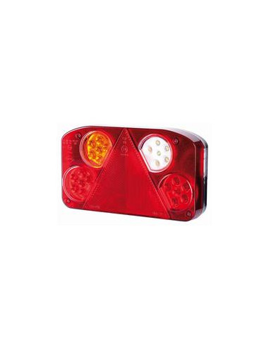 LED Piloto Traseros, Función: 6 - Freno / Posición / Intermitente / Antiniebla / Marcha Atrás / Luz Matrícula, Izdo., 12-24V
