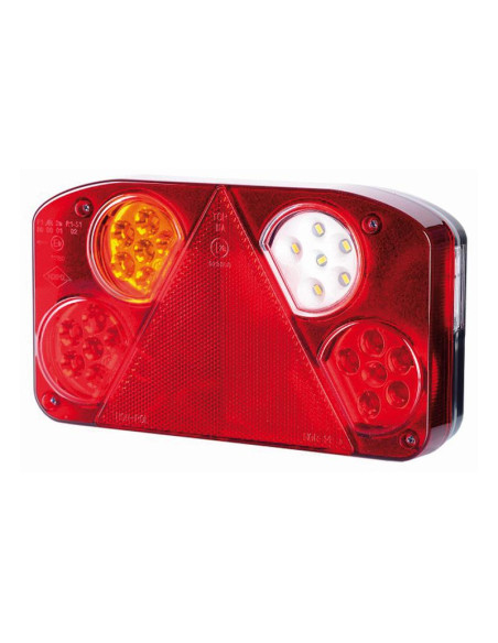 LED Piloto Traseros, Función: 6 - Freno / Posición / Intermitente / Antiniebla / Marcha Atrás / Luz Matrícula, Izdo., 12-24V