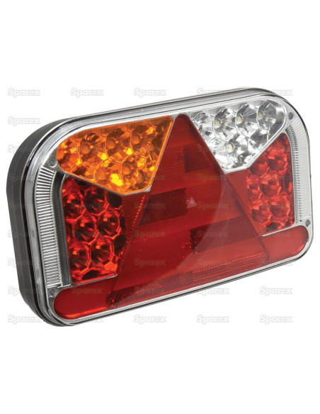 LED Piloto Traseros, Función: 7,Freno/Trasera/Intermitente/Niebla/Marcha atrás/ Matrículare/reflector, Izdo., 12-36V