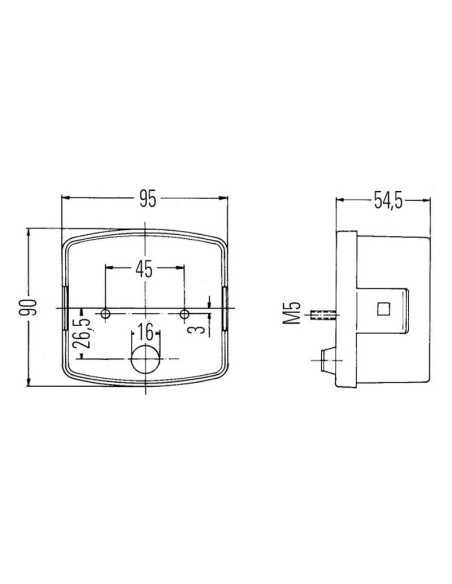 Luz Combinación Trasera Halógena 12/24V, Izdo.