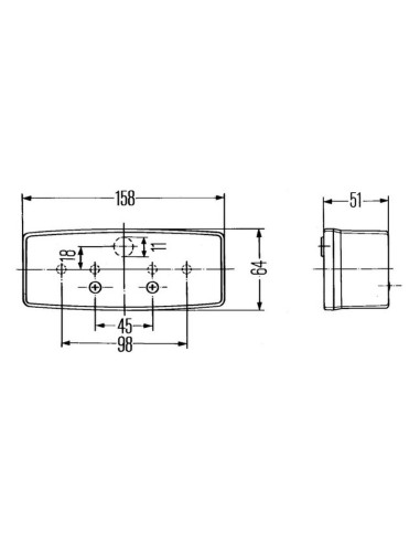 Luz Combinación Trasera Halógena 12/24V, Izdo.