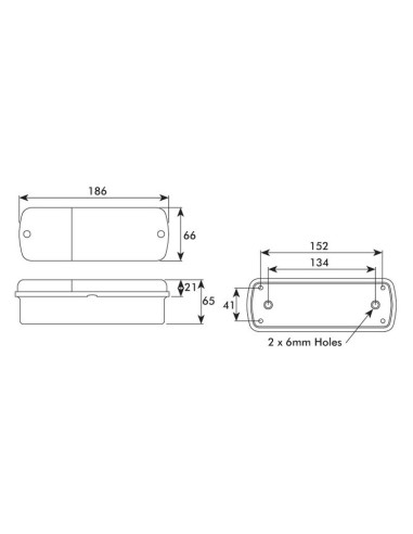 Luz Combinación Trasera Halógena 12V, Dcha/Izda
