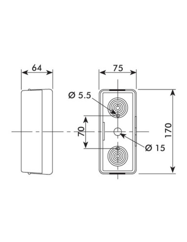 Luz Combinación Trasera Halógena 12V, Dcha/Izda