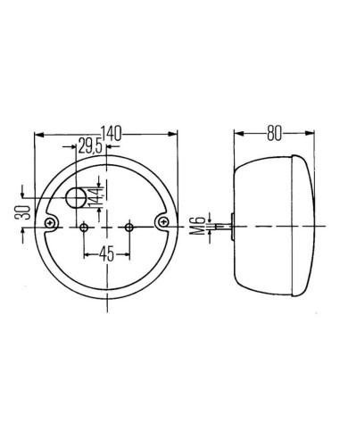 Luz Combinación Trasera Halógena 12V, Dcha/Izda