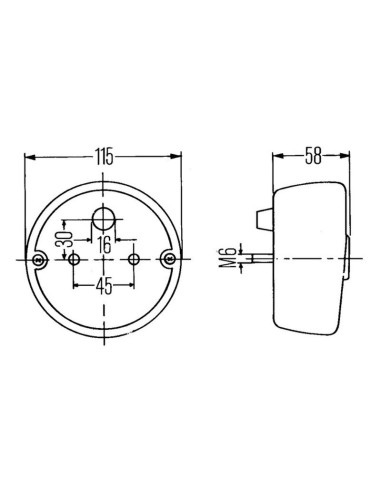 Luz Combinación Trasera Halógena 12V, Dcha/Izda