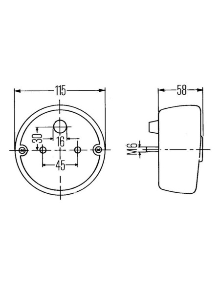 Luz Combinación Trasera Halógena 12V, Dcha/Izda