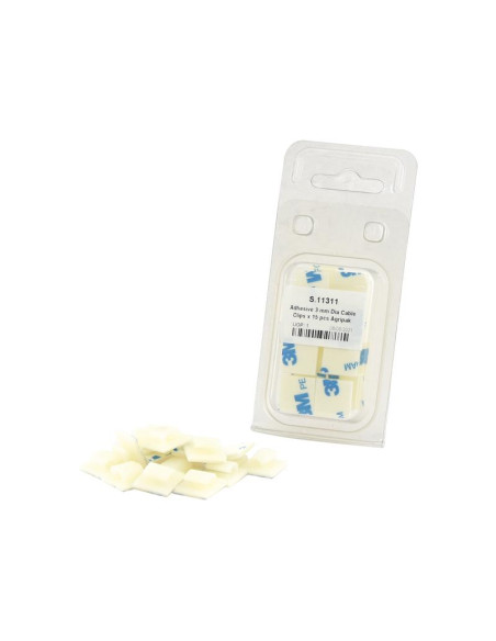 Blister 15 pzas. Sujetacable Adhesivo Ø3mm