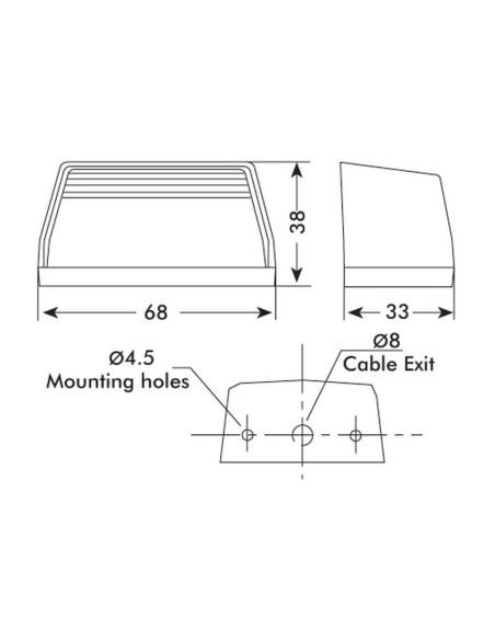 Luz de matrícula 12/24V