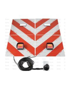 LED Placa de advertencia con Luz 12-36V, Dcha/Izda